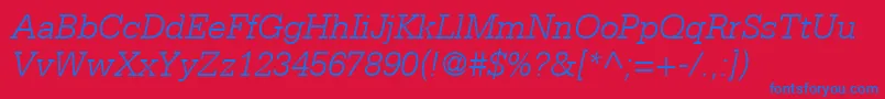 SerifaLt46LightItalic Font – Blue Fonts on Red Background