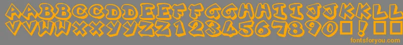 Czcionka Plok ffy – pomarańczowe czcionki na szarym tle