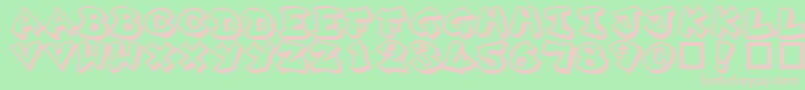 Plok ffy Font – Pink Fonts on Green Background