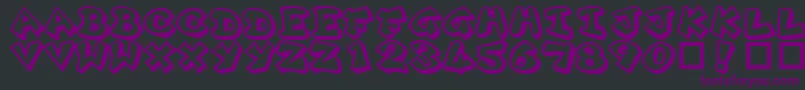 Подробнее о шрифте Plok ffy Шрифт Plok ffy – фиолетовые шрифты на чёрном фоне
