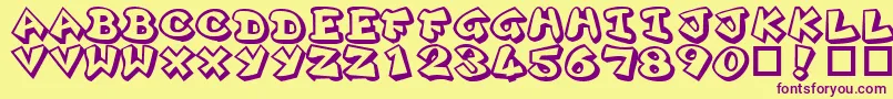 Más sobre la fuente Plok ffy fuente Plok ffy – Fuentes Moradas Sobre Fondo Amarillo