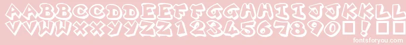 Plok ffy Font – White Fonts on Pink Background
