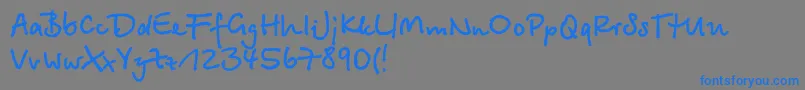 Betinas Font – Blue Fonts on Gray Background