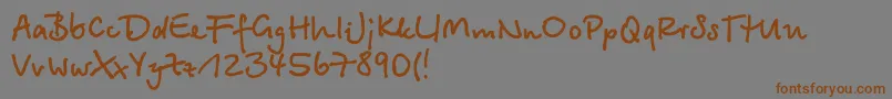 Betinas Font – Brown Fonts on Gray Background