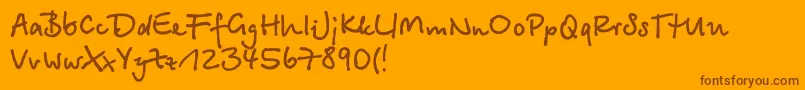 Betinas Font – Brown Fonts on Orange Background