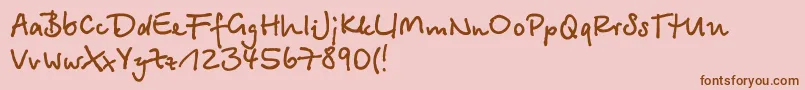 Betinas Font – Brown Fonts on Pink Background