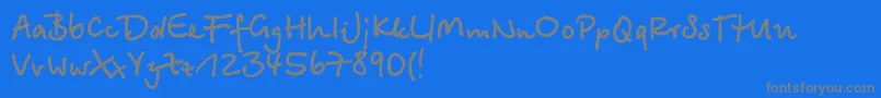 Betinas Font – Gray Fonts on Blue Background