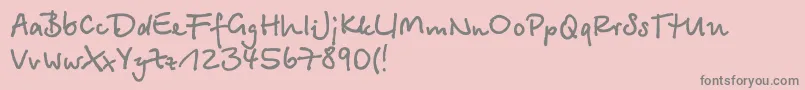 Betinas Font – Gray Fonts on Pink Background