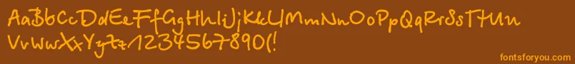 Betinas Font – Orange Fonts on Brown Background