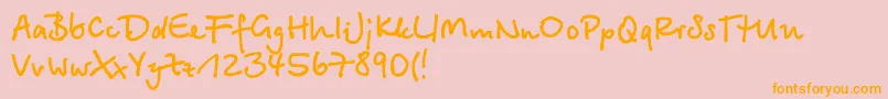 Betinas Font – Orange Fonts on Pink Background