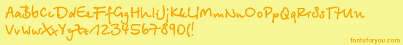 Betinas Font – Orange Fonts on Yellow Background