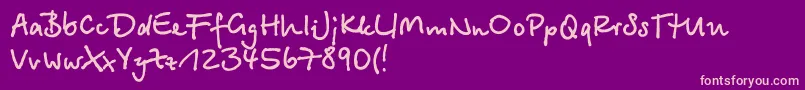 Betinas Font – Pink Fonts on Purple Background
