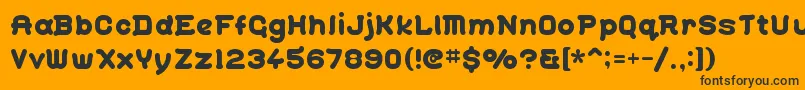 Gohan ffy Font – Black Fonts on Orange Background