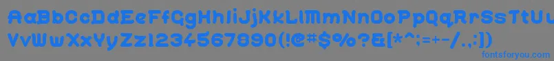 Gohan ffy-Schriftart – Blaue Schriften auf grauem Hintergrund