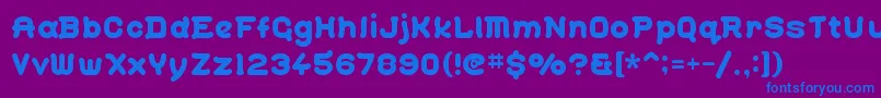 Gohan ffy Font – Blue Fonts on Purple Background