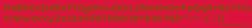 Gohan ffy Font – Brown Fonts on Red Background