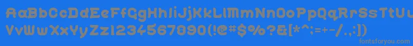 Gohan ffy-Schriftart – Graue Schriften auf blauem Hintergrund