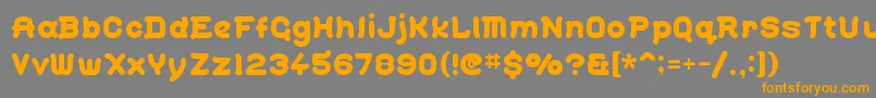 Gohan ffy Font – Orange Fonts on Gray Background