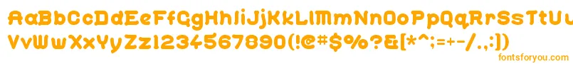 Gohan ffy Font – Orange Fonts on White Background