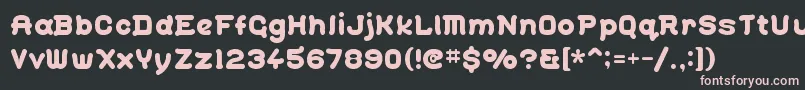 Gohan ffy Font – Pink Fonts on Black Background