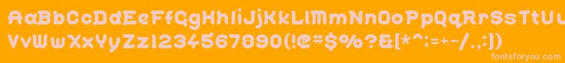 Gohan ffy Font – Pink Fonts on Orange Background