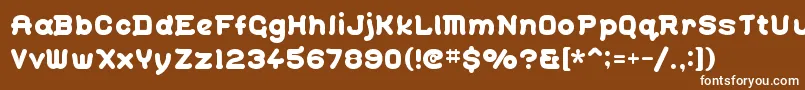 Gohan ffy-fontti – valkoiset fontit ruskealla taustalla