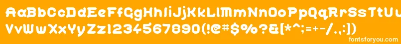 フォントGohan ffy – オレンジの背景に白い文字