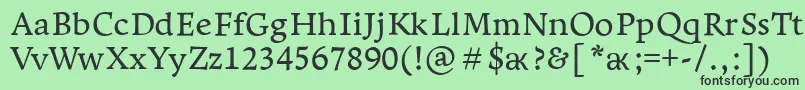 Шрифт LeksaproDemibold – чёрные шрифты на зелёном фоне