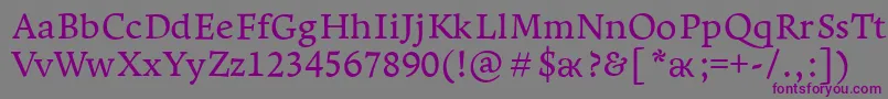 LeksaproDemibold Font – Purple Fonts on Gray Background