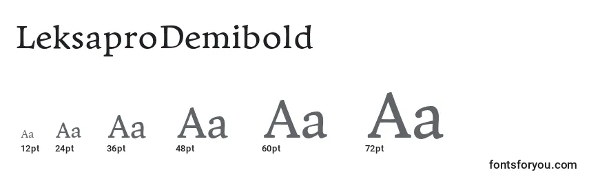 Размеры шрифта LeksaproDemibold