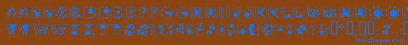 Weitere Informationen zur Vtcrystalbalzac-Schriftart Vtcrystalbalzac-Schriftart – Blaue Schriften auf braunem Hintergrund