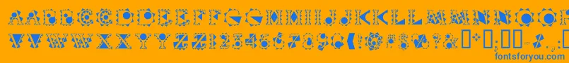 Vtcrystalbalzacフォントについての詳細 フォントVtcrystalbalzac – オレンジの背景に青い文字