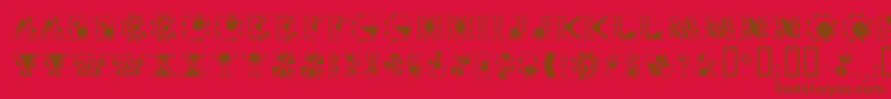 Police Vtcrystalbalzac – polices brunes sur fond rouge