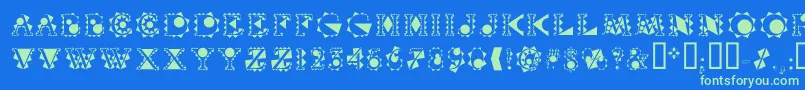 More about Vtcrystalbalzac Font Vtcrystalbalzac Font – Green Fonts on Blue Background