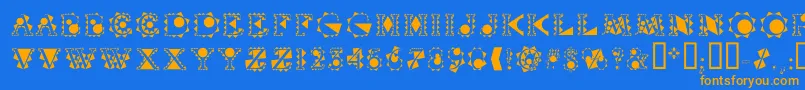 More about Vtcrystalbalzac Font Vtcrystalbalzac Font – Orange Fonts on Blue Background