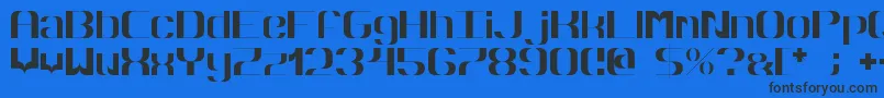 Hyperbola Font – Black Fonts on Blue Background