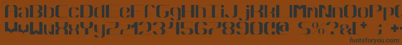 フォントHyperbola – 黒い文字が茶色の背景にあります