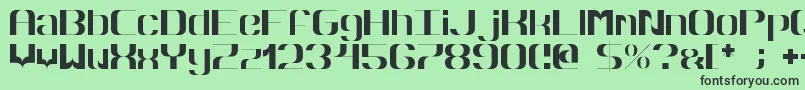 Hyperbola Font – Black Fonts on Green Background