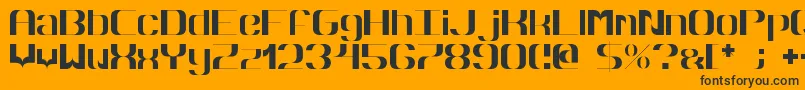 Шрифт Hyperbola – чёрные шрифты на оранжевом фоне