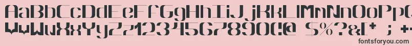 フォントHyperbola – ピンクの背景に黒い文字