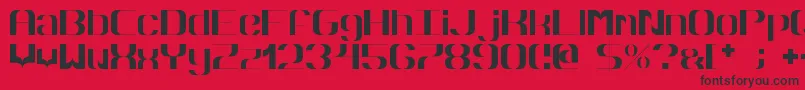 Hyperbola Font – Black Fonts on Red Background
