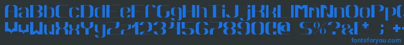 Hyperbola Font – Blue Fonts on Black Background