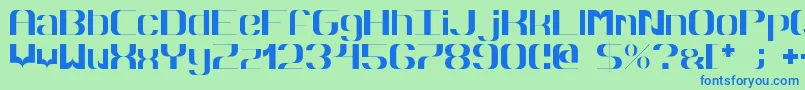 Hyperbola Font – Blue Fonts on Green Background