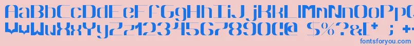 Hyperbola Font – Blue Fonts on Pink Background