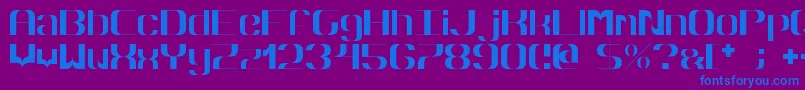 Hyperbola Font – Blue Fonts on Purple Background