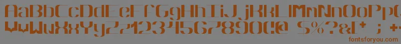 Hyperbola Font – Brown Fonts on Gray Background