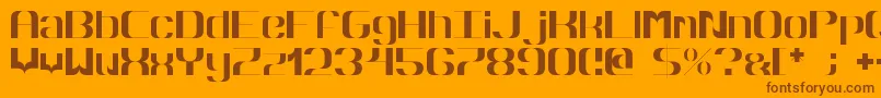Hyperbola Font – Brown Fonts on Orange Background
