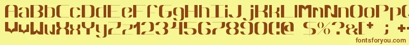 Hyperbola Font – Brown Fonts on Yellow Background