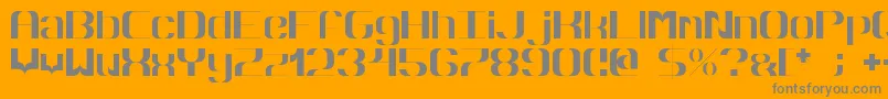 Hyperbola Font – Gray Fonts on Orange Background