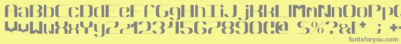 Hyperbola Font – Gray Fonts on Yellow Background